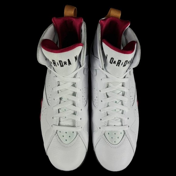 Air Jordan 7 Retro Cardinal White Black Red Shoes CU9307-106 Men's Size 9.5 - Picture 6 of 10